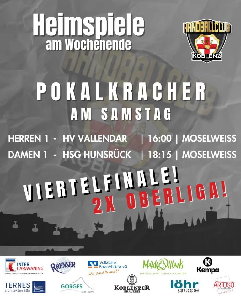 HC Koblenz Plakat Pokalspiele