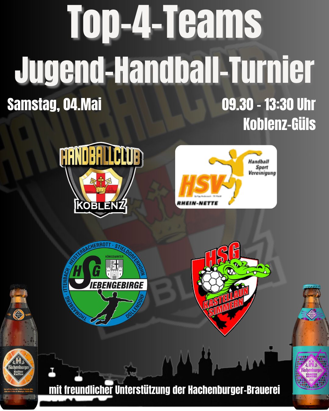 Top-4-Teams_Jugend-Handball-Turnier mD-Jugend