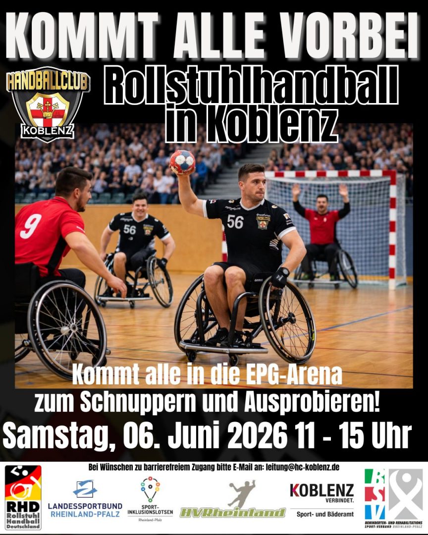 Kommt alle vorbei - Rollstuhlhandball in Koblenz